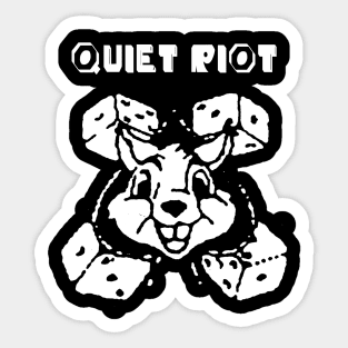 quiet riot rabbit dice Sticker